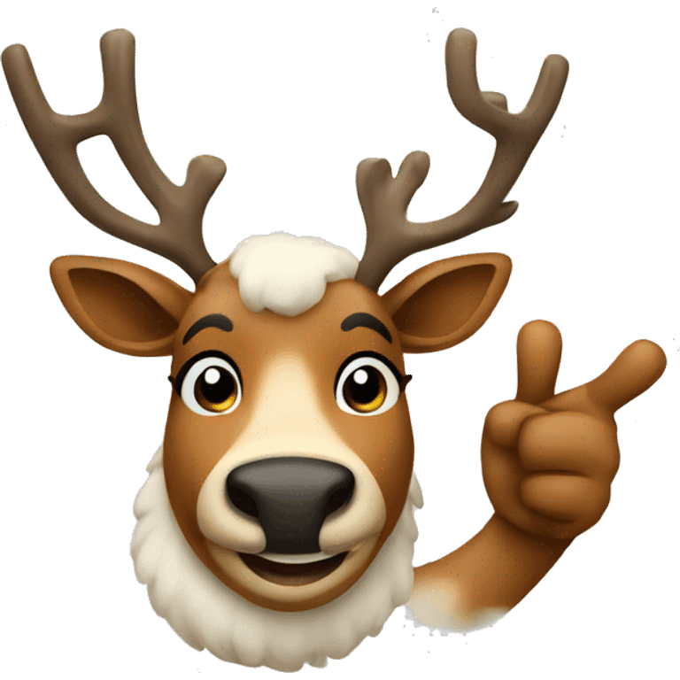 Reindeer giving thumbs up  emoji