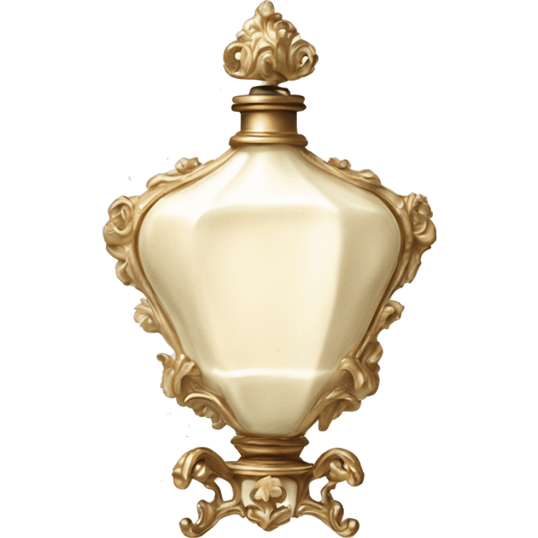 Vintage rococo perfume pale white emoji