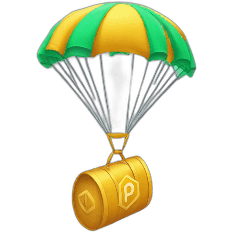 parachute and cryptotoken emoji