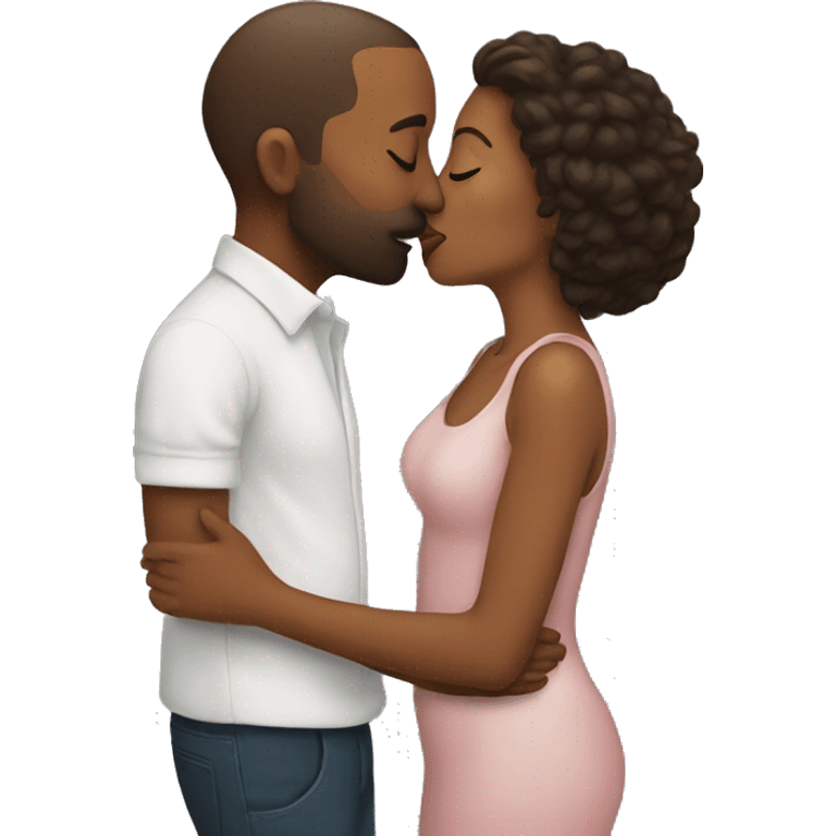 Man kisses woman  emoji