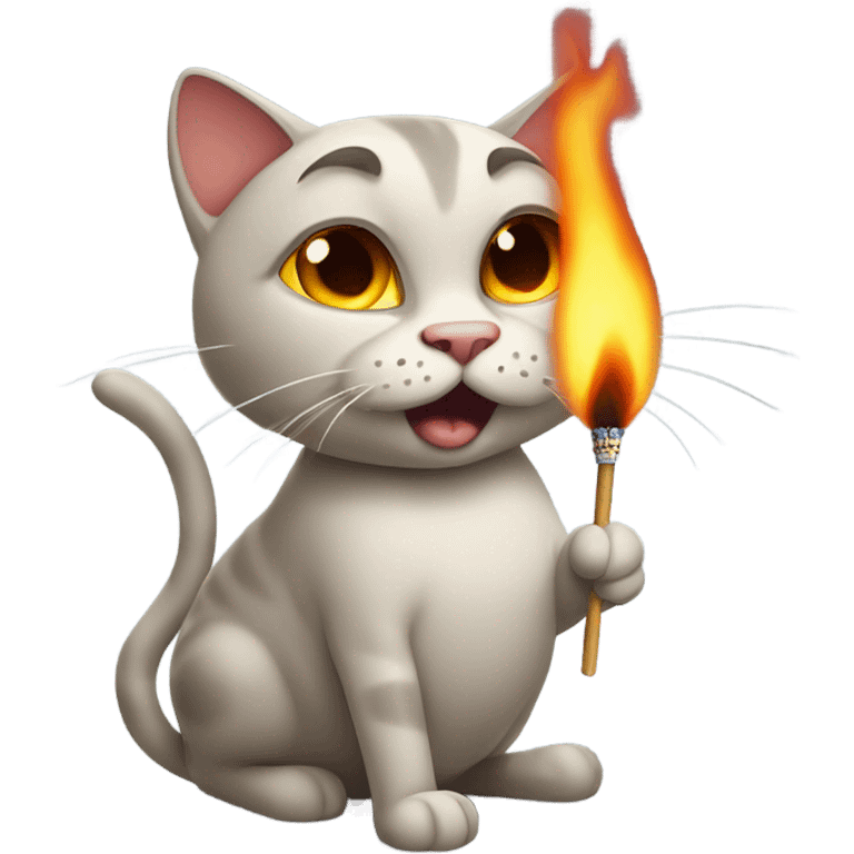 Arsonist cat emoji