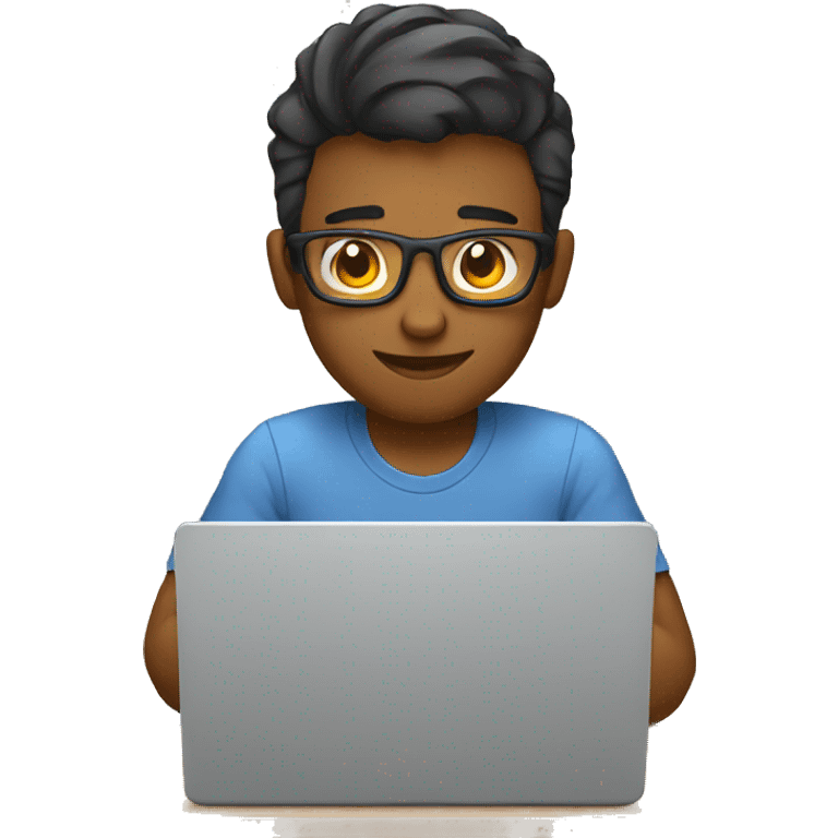 WEB DEVELOPER WORKING ON HIS LAPTOP emoji