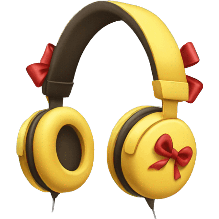 Headphones with bows emoji