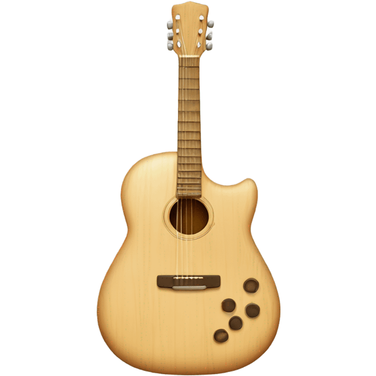 Light wood classic guitar emoji