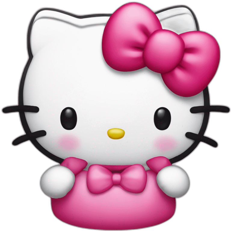 Hello kitty in love emoji