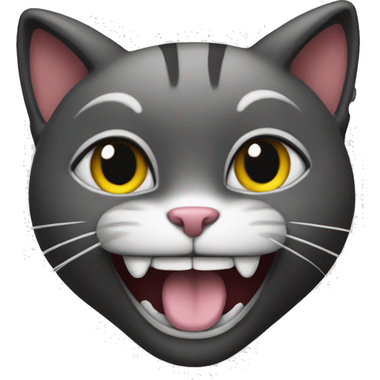 baddie cat with smile emoji