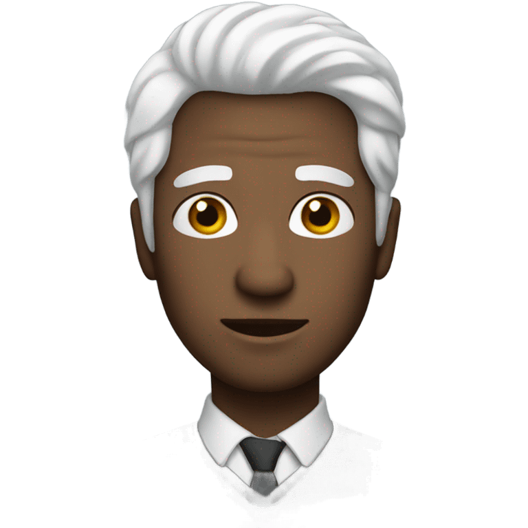 man with white hair emoji