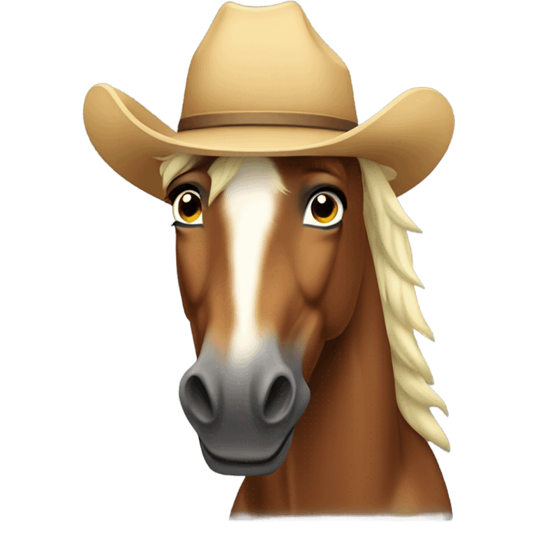 Horse with cowboy hat emoji