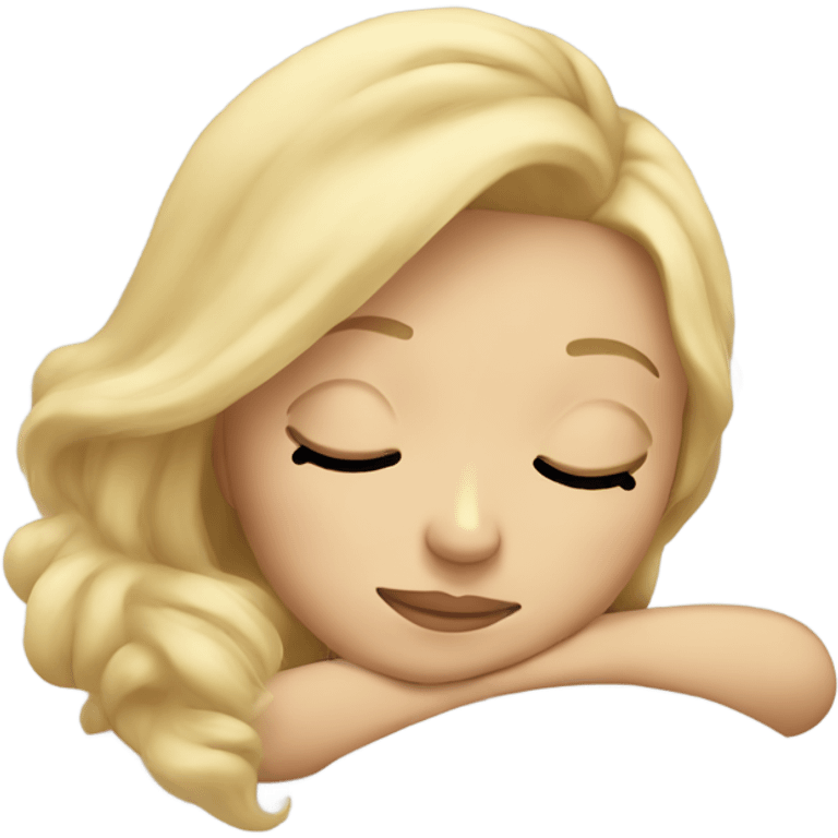 Blondie girl sleeping emoji