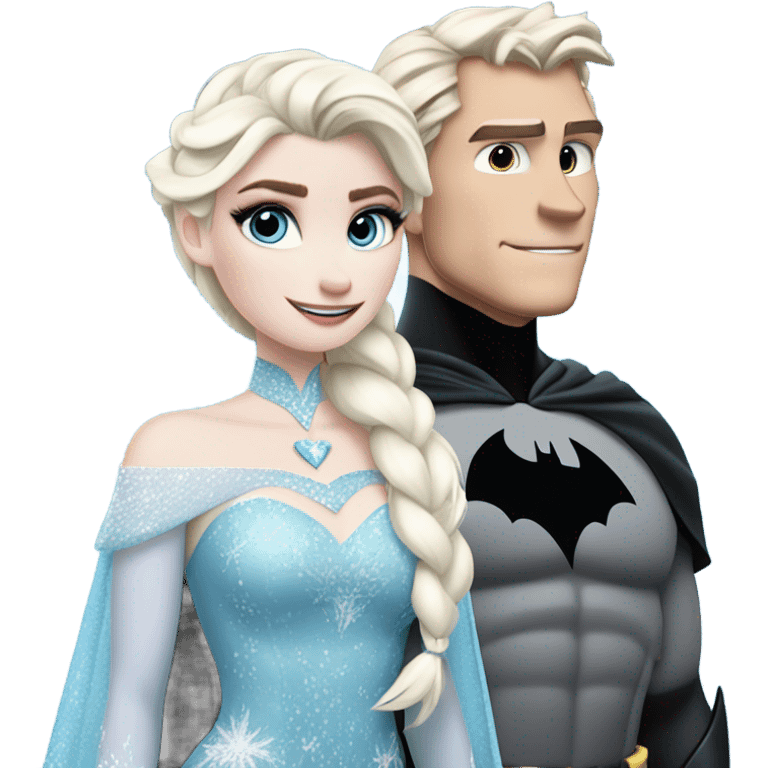 Batman with elsa frozen emoji