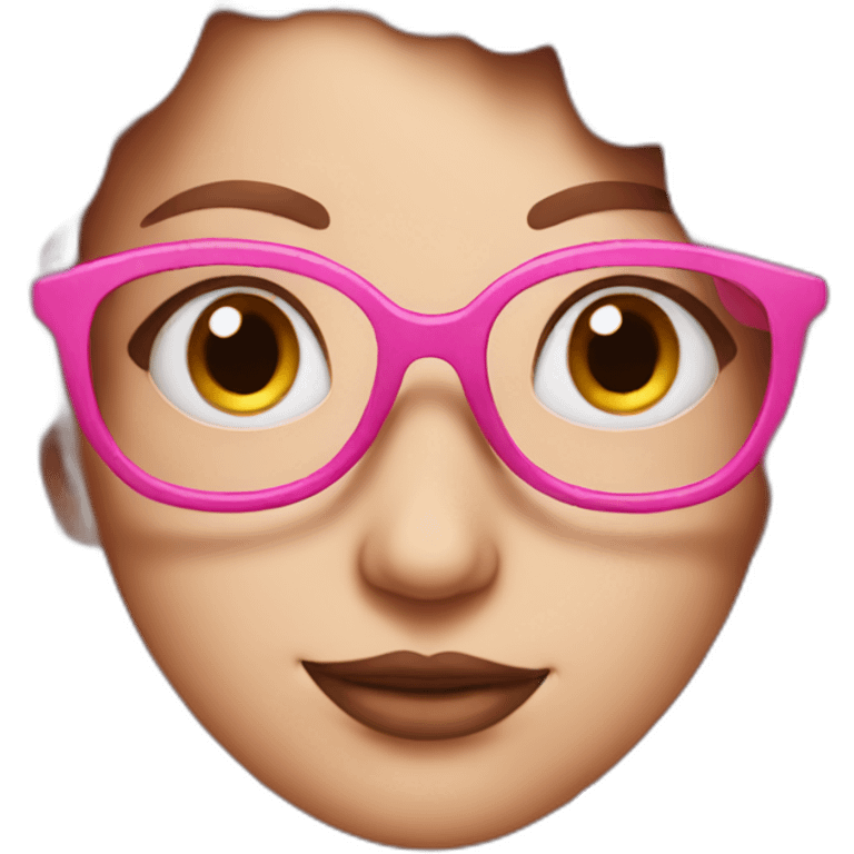 PINK puzzle with pink glasses and hair emoji