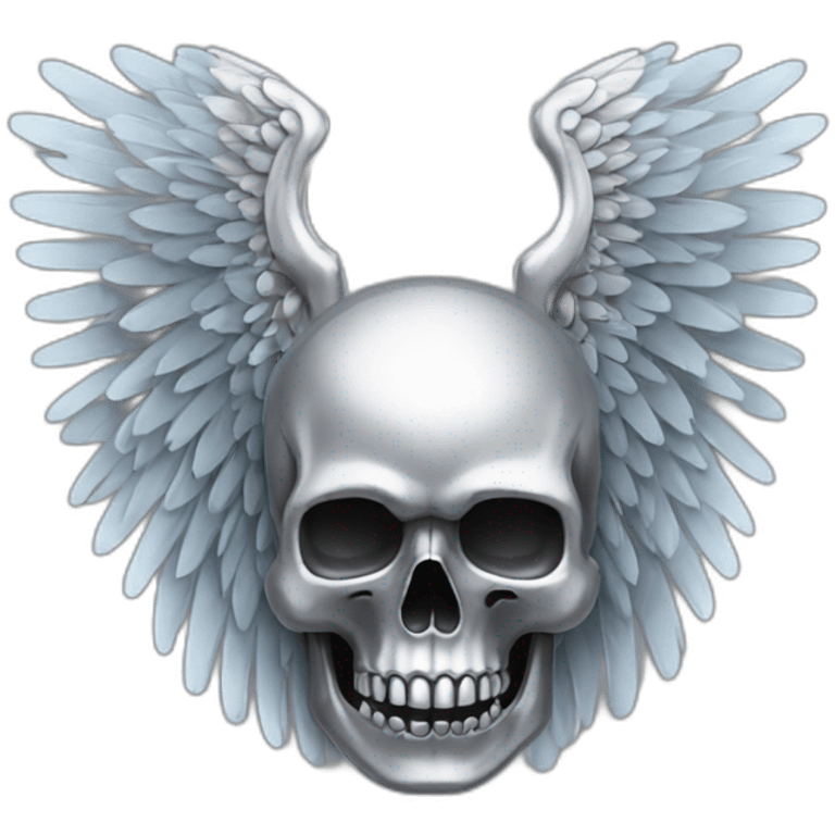 chrome-angel-wing-skull emoji