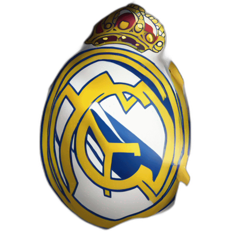 Create the real madrid flag with the iphone style emoji