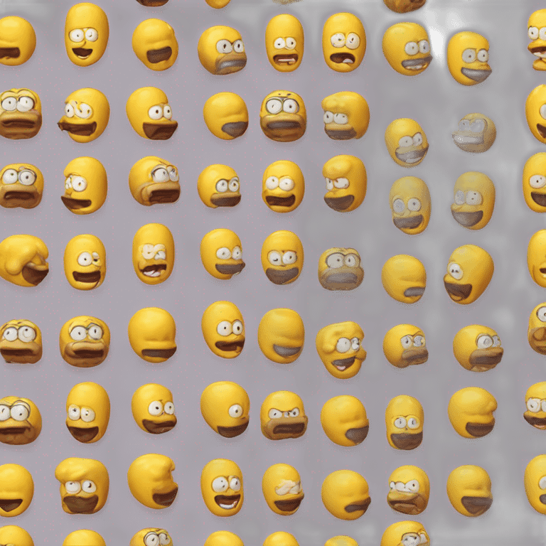 Homer sismson donot  sucré aux sucre emoji