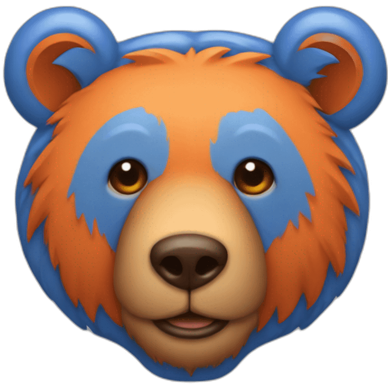 Blue Orange Bear emoji