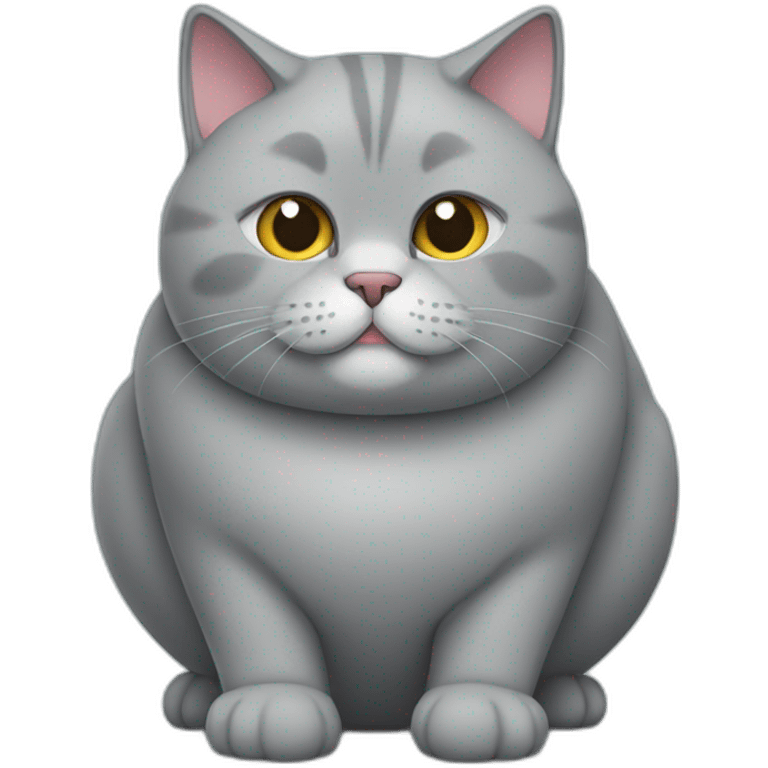 british grey fat cat emoji