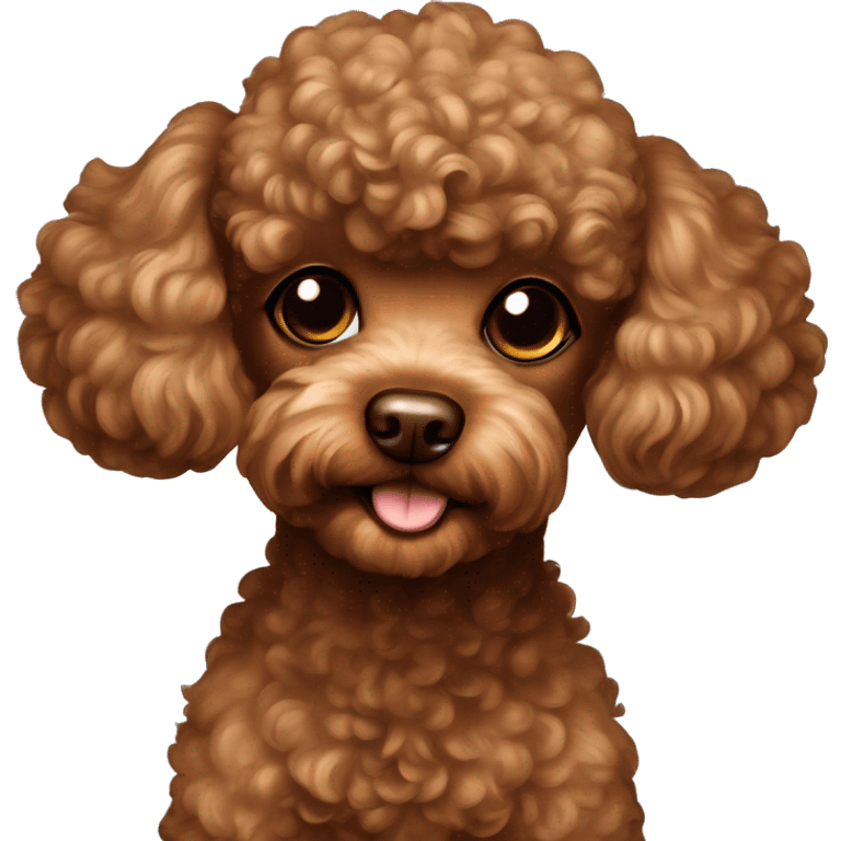 Brown toy poodle emoji