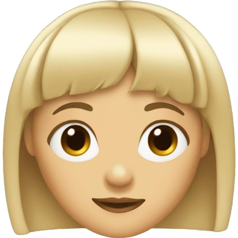 A girl with bangs emoji