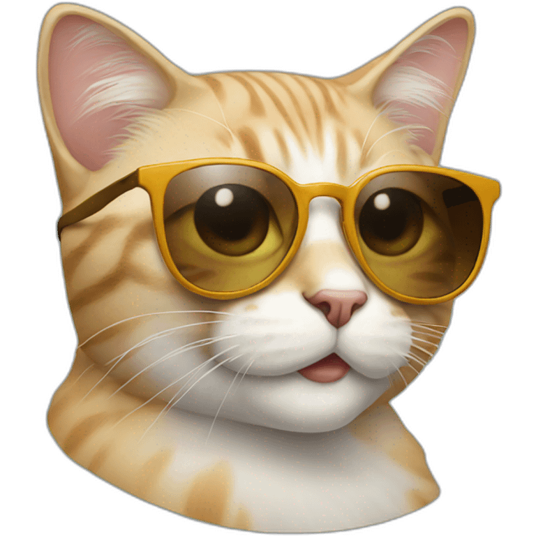 Cat with sunglasses emoji