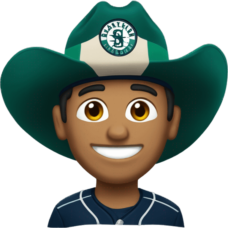 Mexican wearing a Seattle mariners hat  emoji