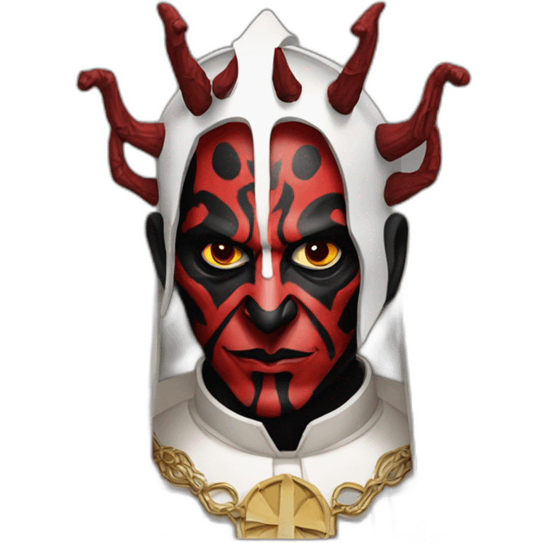 Darth maul as the pope emoji