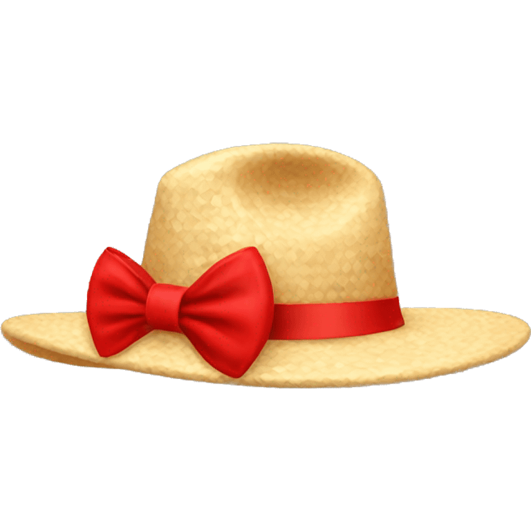 Farm hat + red bow  emoji