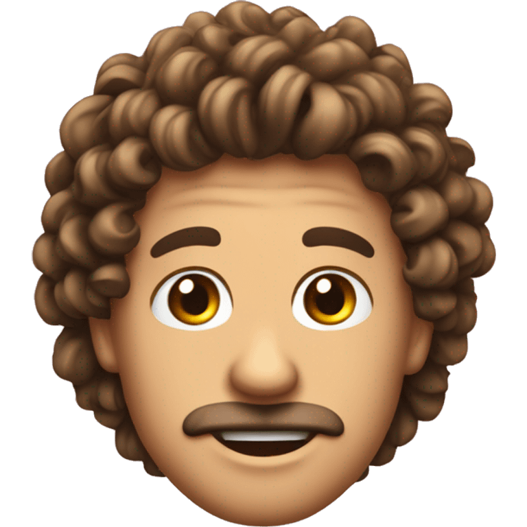 maschio con capelli ricci arrabiato emoji