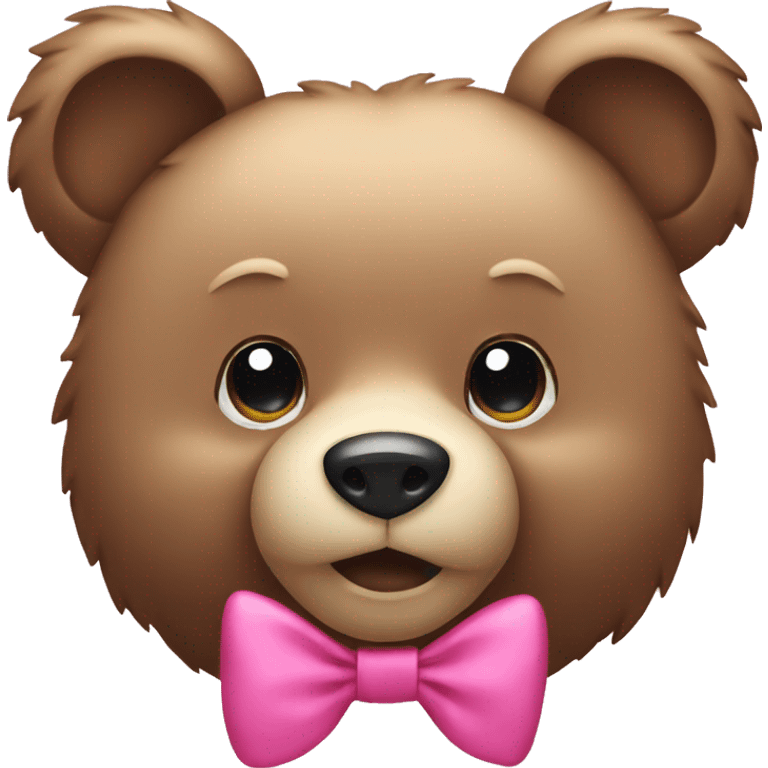 bear with a pink bow emoji