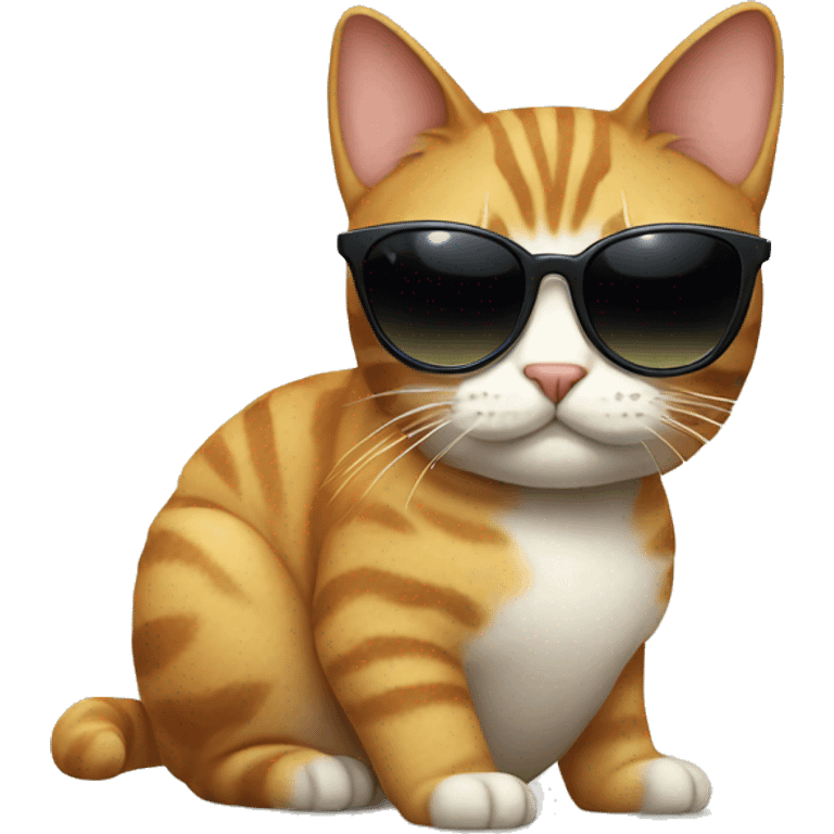 Cat with sunglasses emoji