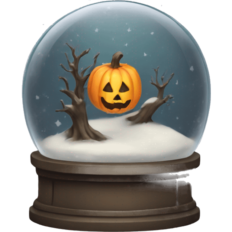 halloween snow globe, no background emoji