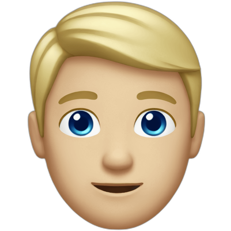 Short Blond hair man with blue eye emoji