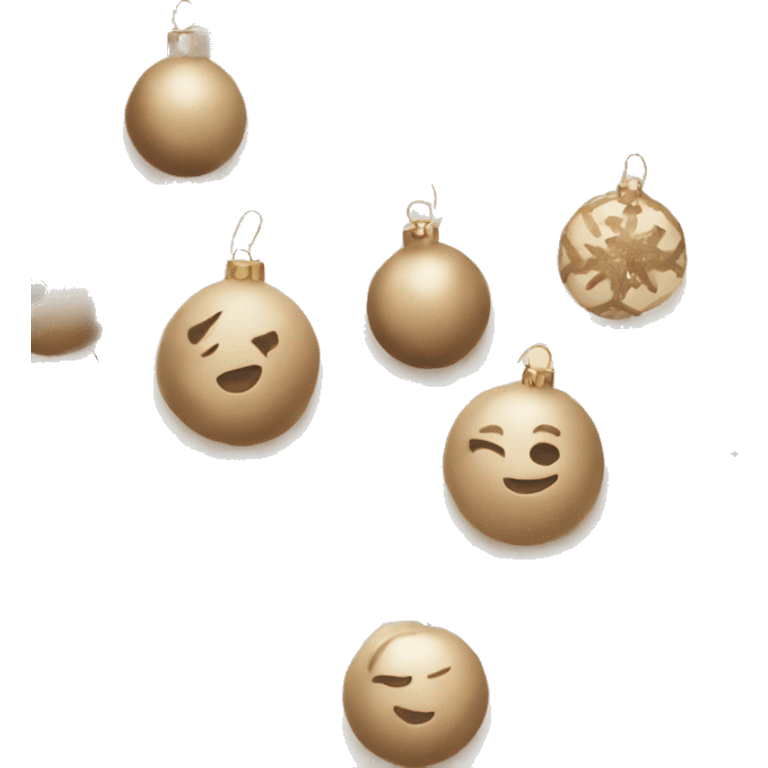 Beige asthetic Christmas deco emoji