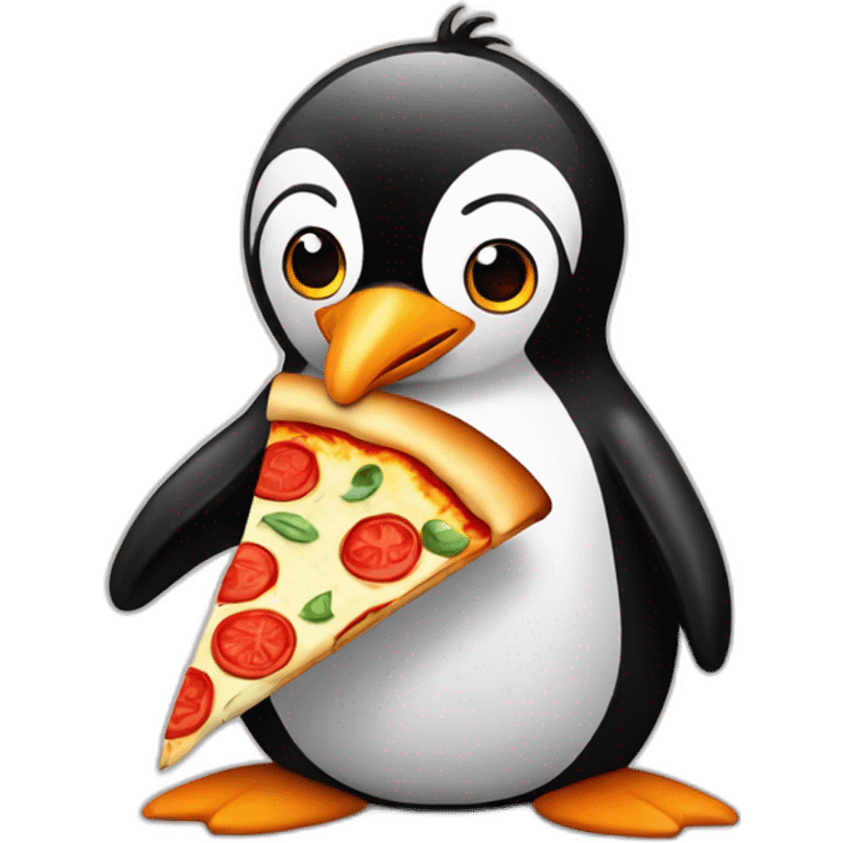 Pinguin-with-pizza emoji