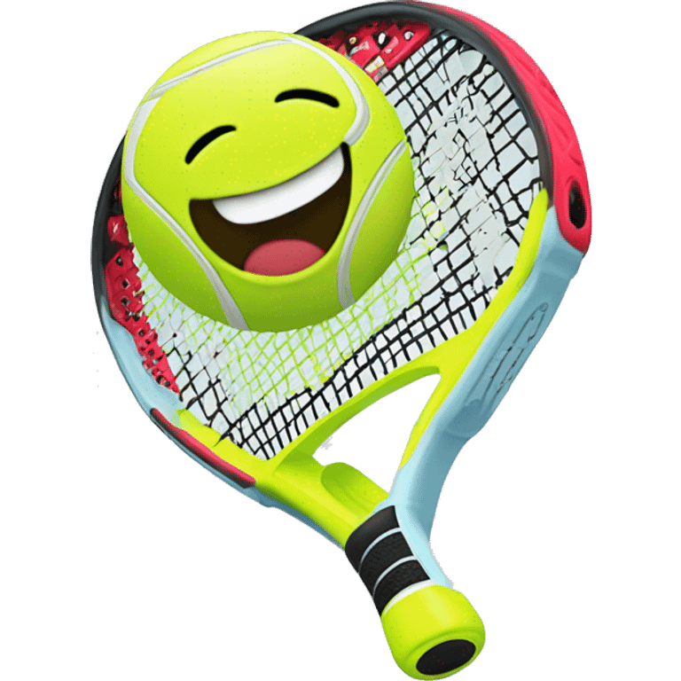 padel Tennis racket Witz a smile emoji