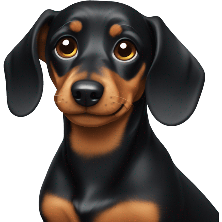 miniature black and tan dachshund  emoji