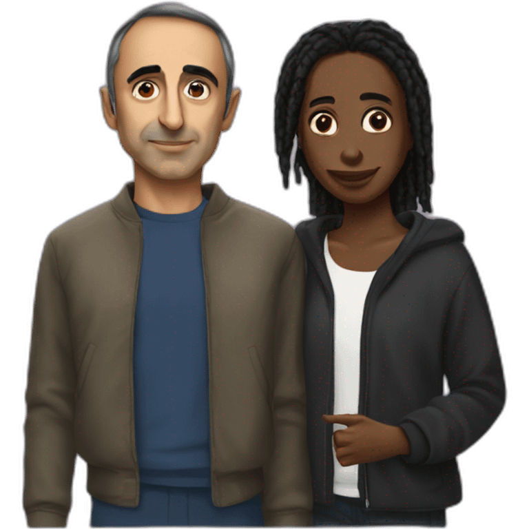 Eric Zemmour in a relationship with a black person emoji