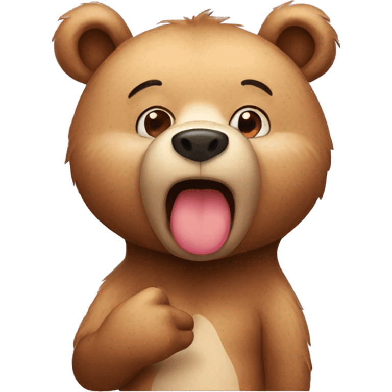 Bear blowing a kiss emoji