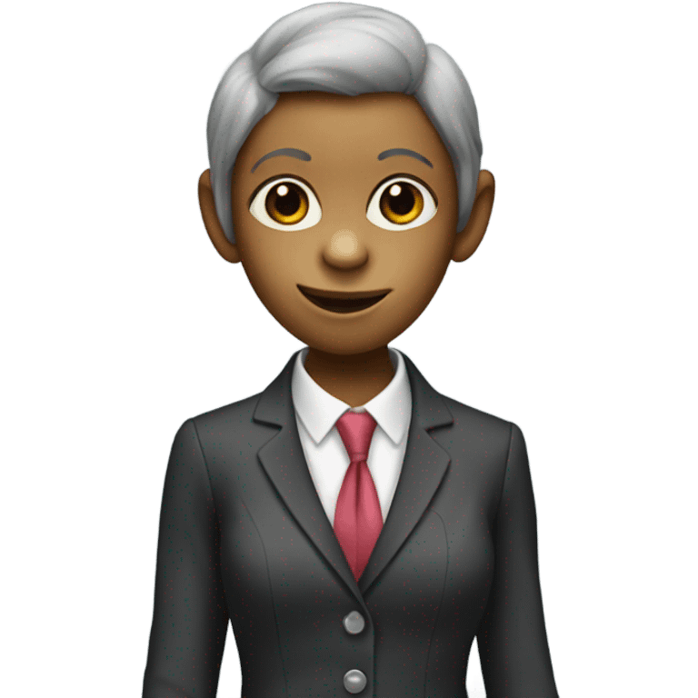 Monkey lady wearing suit emoji