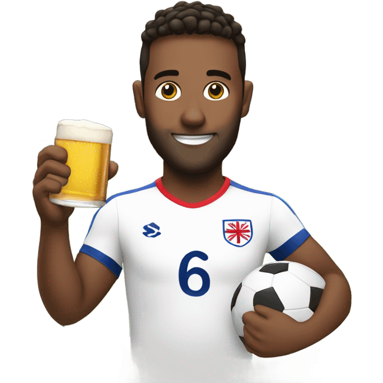 England footballer with beer emoji