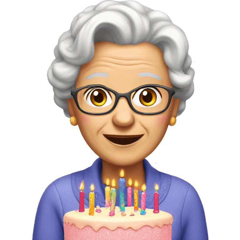 Birthdaycake for a 95 years old grandma emoji