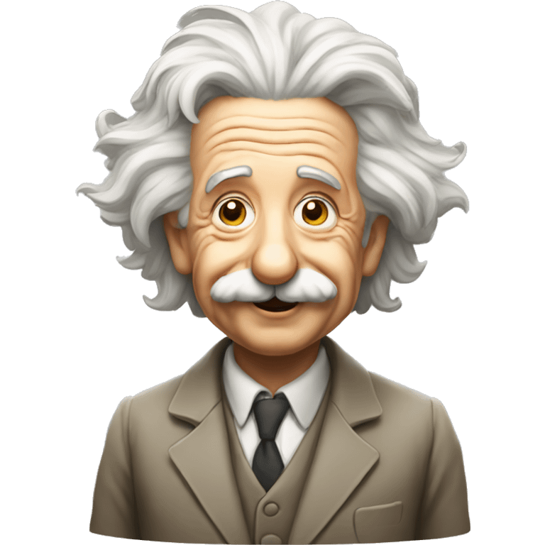 albert einstein happy thinking emoji