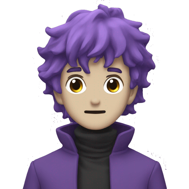 anime character named Saturo Gojo that has the power to summon a purple black hole emoji