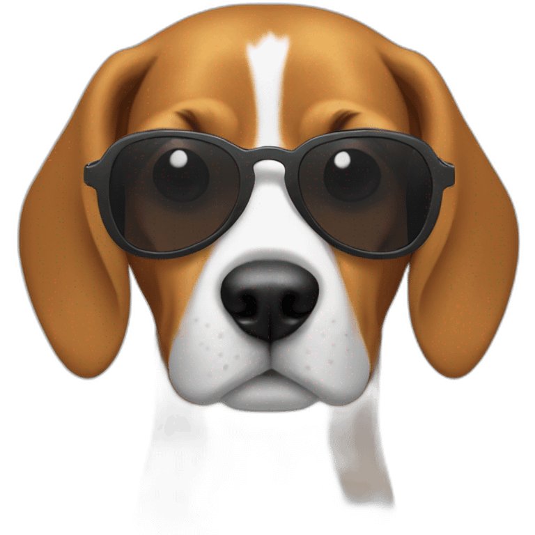 beagle dog in sunglasses emoji