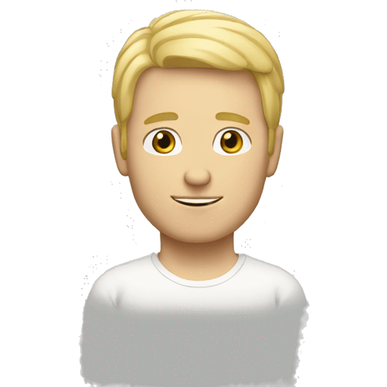 white guy with very little blonde hair emoji