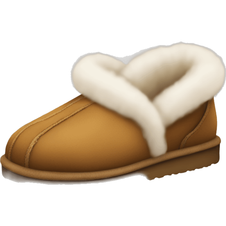 Ugg slippers with fur emoji