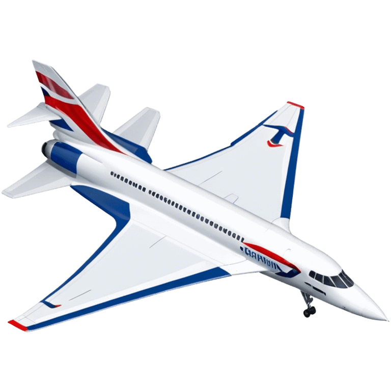 Concorde - British Airways (Model Year: 2020) (Iconic colour: White with blue and red) emoji