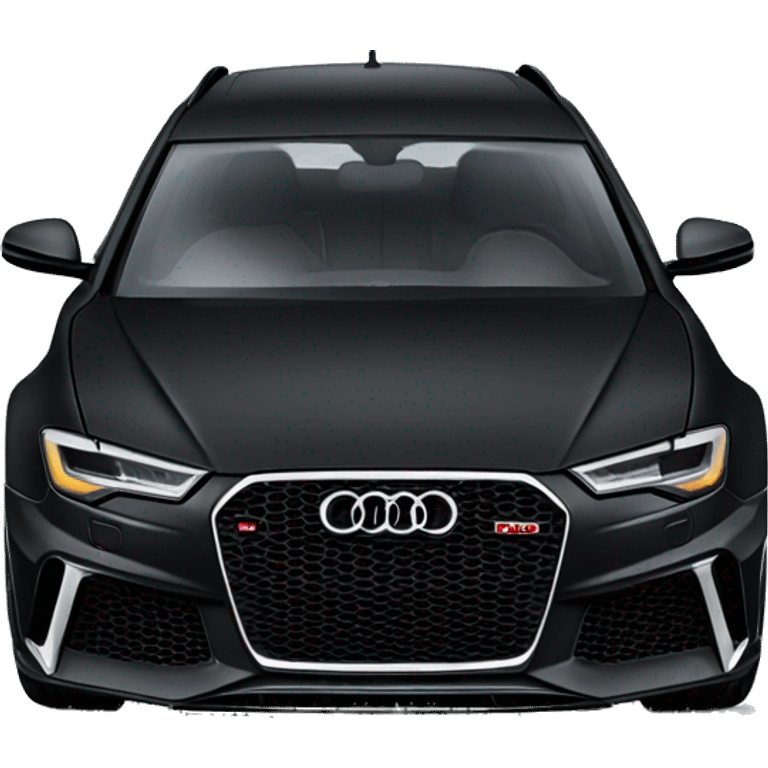 black audi rs6 emoji