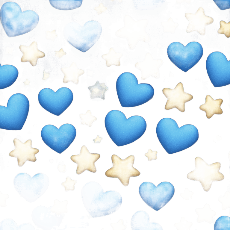 Starry blue heart emoji