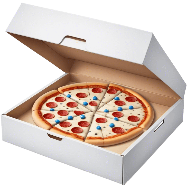 Dominos pizza in a white pizza box emoji