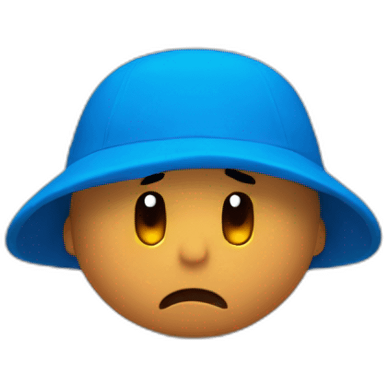 Pocoyo with his blue hat angry emoji